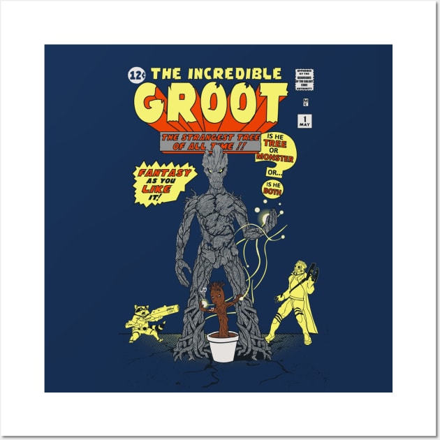 The Incredible Groot Wall Art by Samiel